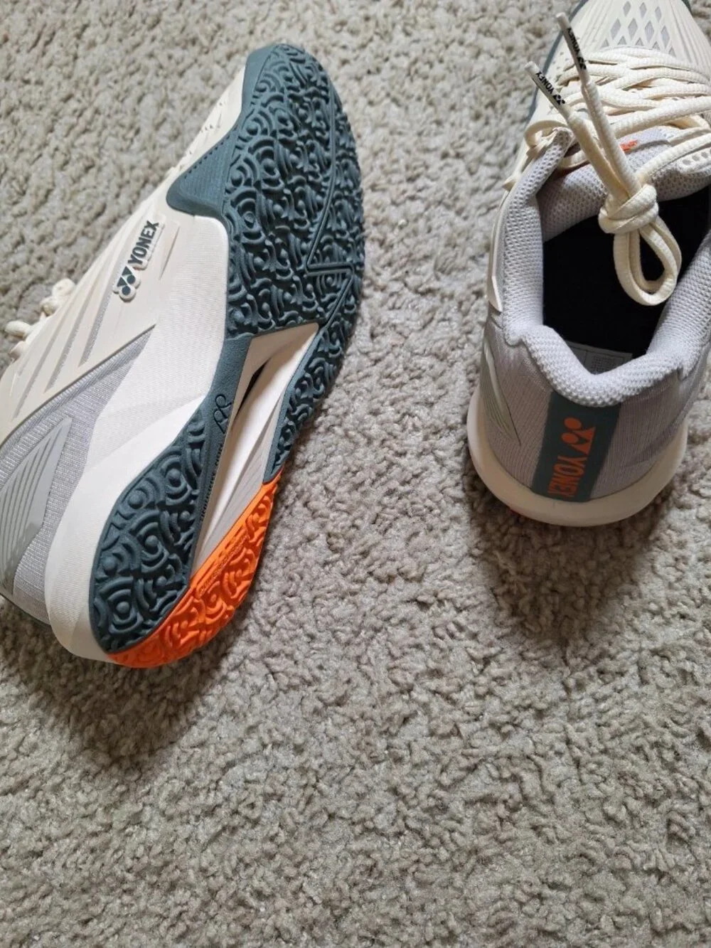 Yonex Power Cushion Sonicage Cream Orange Gray Unisex Tennis Shoes Size 7.5/9